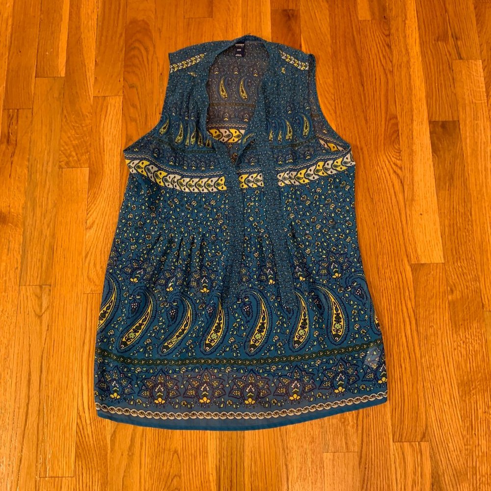 Sheer Sleeveless Blouse